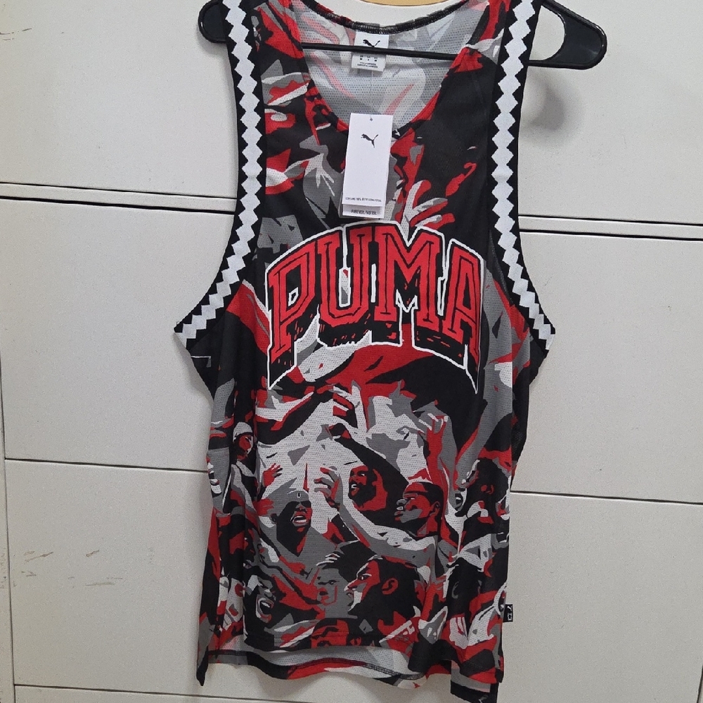 PUMA Men's Rival Rage Mesh Tank Top – New" Medium Sizr